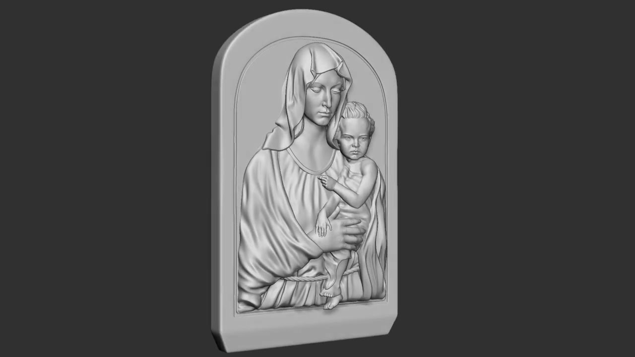 Mother Maria bas-relief 01 3D Print Model