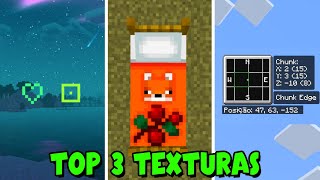 TOP 3 TEXTURAS PARA MINECRAFT PE 1.21+!! (Bedrock)