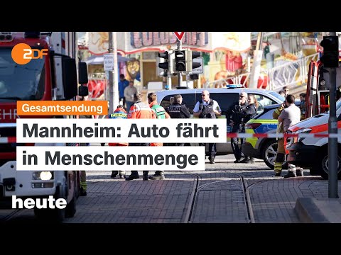 heute 19:00 Uhr vom 03.03.25 Auto fährt in Mannheim in Menschenmenge, Sondierungsgespräche, Karneval