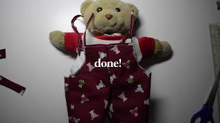 how to sew teddy bear overalls pjs