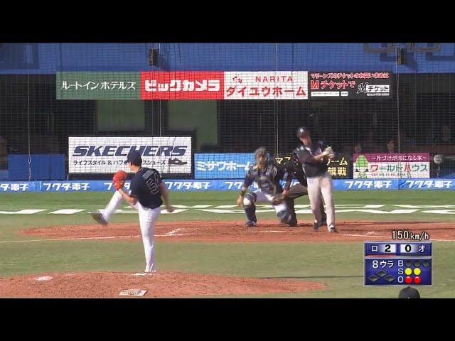 【8回裏】バファローズ・黒木が3者連続三振!! 2017/5/27 M-Bs