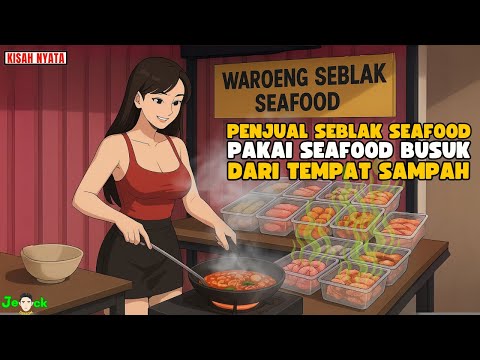 AZAB PENJUAL SEBLAK SEAFOOD PAKAI SEAFOOD BUSUK DARI TEMPAT SAMPAH ||  ANIMASI AZAB