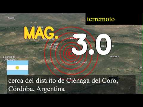 😱🚨  Terremoto cerca del distrito de Ciénaga del Coro, Córdoba, Argentina actualizaciones en vivo hoy