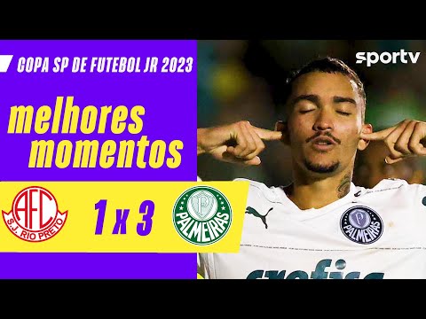 Gols e lances de América-SP x Palmeiras