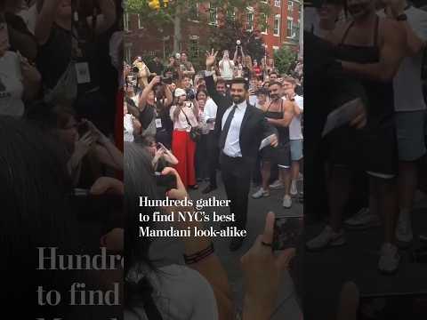 Hundreds gather to find NYC’s best Mamdani look-alike