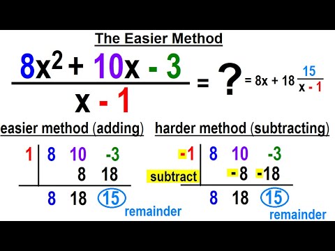 Algebra Ch 50 Synthetic Division 1 of 16 What is Synthetic Division