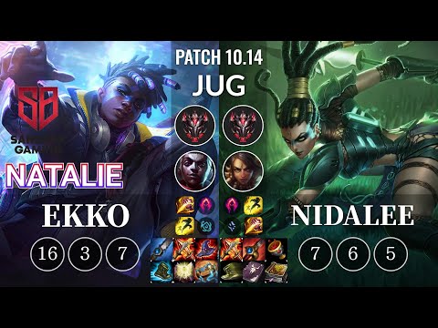 SB Natalie Ekko vs Nidalee Jungle - KR Patch 10.14