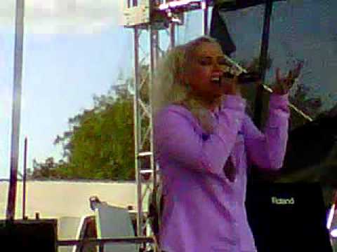 Amelia Lily performing at Party On The Pitch