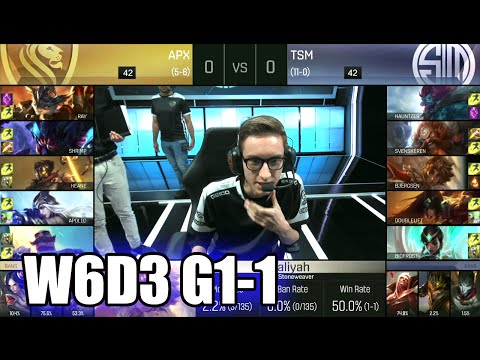 Apex Gaming vs TSM | Game 1 S6 NA LCS Summer 2016 Week 6 Day 3 | APX vs TSM G1 W6D3 1080p