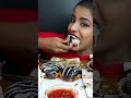 ASMR Eating Chocolate Truffle Cake Donut Strawberry Vanilla Ice Cream Cake ASMR Eating Mukbang Video