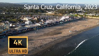 Santa Cruz, California 2023, 4K Aerial Drone Stock Footage