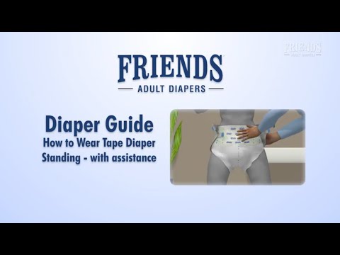 How to wear Tape Style Diapers Standing with assistance