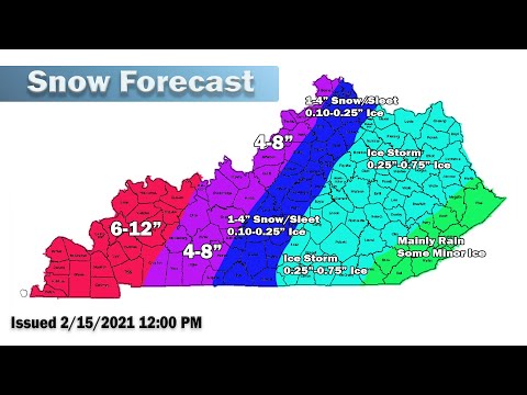 Kentucky Weather Vlog- UPDATED ICE STORM FORECAST  2/15/2021
