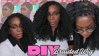 We Got Braids at Home! DIY Braided Wig | NU SKIN Air Lace Cap + EZ Split Deep Wave Janet Collection