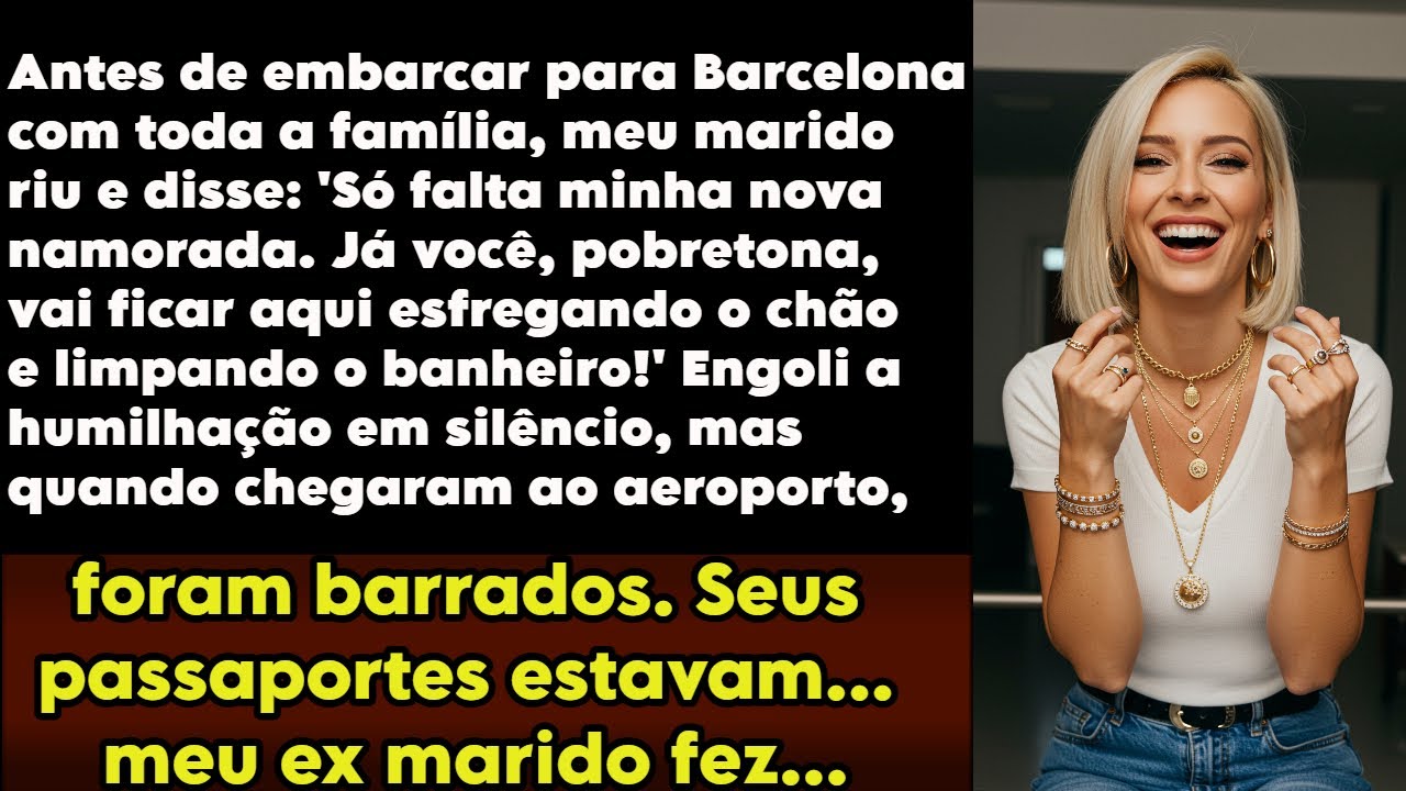Antes de embarcar para Barcelona com toda a família, meu marido riu e disse...