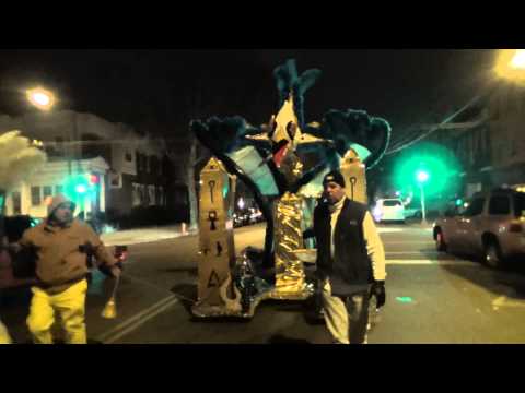 Behind the scenes "mummers Golden Sunrise" THE PHEONIX jan1,14 530am