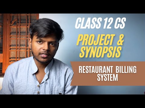 Restaurant Billing Management System in Python with MySQL | Project & Synopsis Class 12 CS