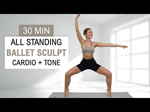 30 Min STANDING BARRE + PILATES FUSION | Full Body Sculpt, Improve Balance, All Levels, No Repeat