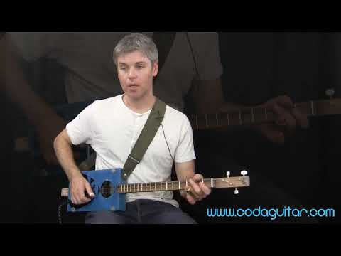 Cigar Box Guitar - 3 String Beginner Blues (part 1)