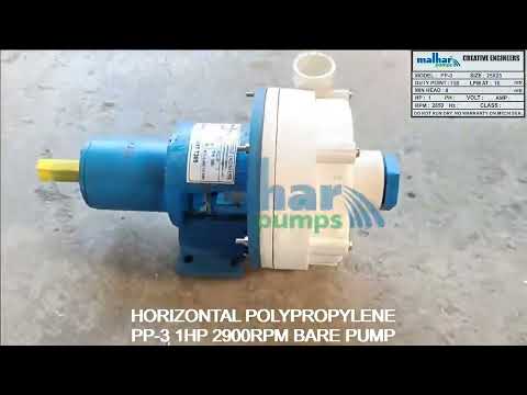 16 Mtr Polypropylene Bare Pump, Max Flow Rate: 150 LPM, Model Name/Number: PP-3