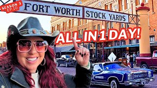 10 MUST-DO stops in FORT WORTH Stockyards:Longhorn Parade-Gun Fight-Food &Shops ALL in 1 DAY S3.Ep10