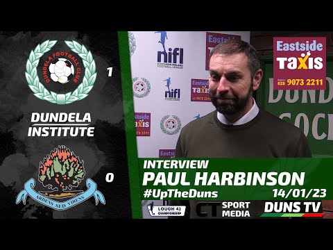 Paul Harbinson Interview - Dundela Vs Institute - 14th January 2023