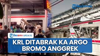 KA Argo Bromo Anggrek Tabrak KRL di Stasiun Bekasi Timur, Lokomotif Tembus Gerbong Belakang