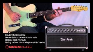 Video thumbnail for Fender Custom Shop Dealer Select Teles & Two-Rock Bi-Onyx 50 head by CodaMusic Stevenage