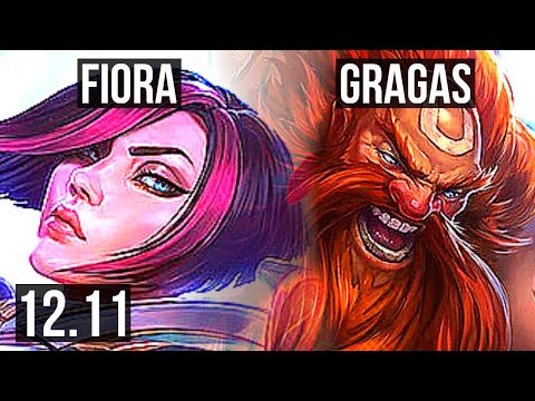 FIORA vs GRAGAS (TOP) | 7/0/1, 70% winrate, 7 solo kills, Godlike | KR Master | 12.11