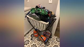 Artesa Verona Collapsible Metal Laundry Cart with Removable Basket & Canvas Bag, review