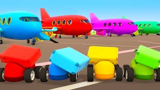 ALL NEW EPISODES! Learn colors for kids with Helper Cars cartoon collection for kids.
