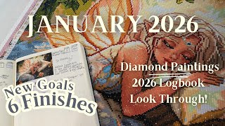 January 2026 Month in Review and 2026 Goals! 6 Finished Diamond Paintings
