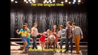 Glee-For the longest time letra ingles y español