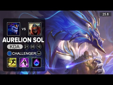 Aurelion Sol vs Zed Mid - EUW Challenger - Patch 25.6 Season 15