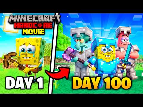 Sponge 100 Days in Minecraft FULL MOVIE