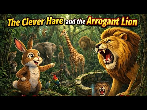 The clever rabbit / zalim sher aur khargosh ki kahani / zalim sher mara gaya / the jungle story urdu