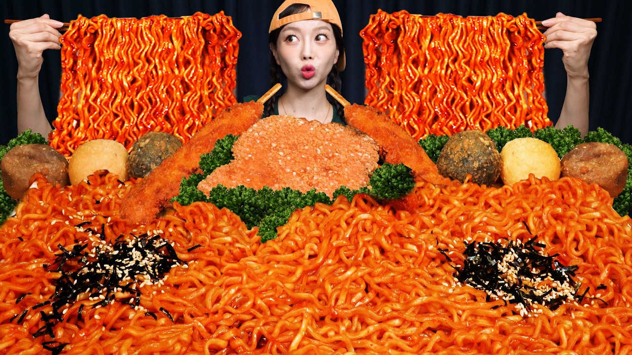 불닭볶음면 왕창 🔥 치즈볼 & 지파이 새우꼬치! 먹방 🔥 Korean Spicy Buldak Bokkem Noodles Cheese Ball Mukbang ASMR Ssoy