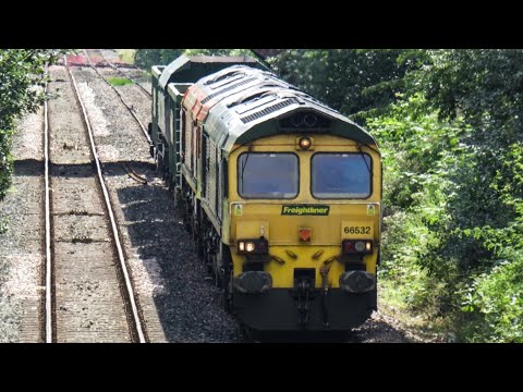 Freightliner Class 66 No's. 66532 & 66415 on 6E53 Crewe Basford Hall - Hunslet Yard on 07.07.19 - HD