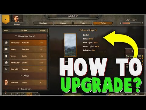 How to Upgrade Workshops in Bannerlord?