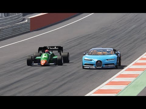 Bugatti Chiron vs Benetton F1 1984 - Red Bull Ring