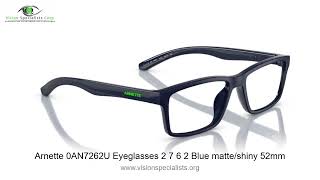 Download the video "Arnette 0AN7262U Eyeglasses 2 7 6 2 Blue matte shiny 52mm"