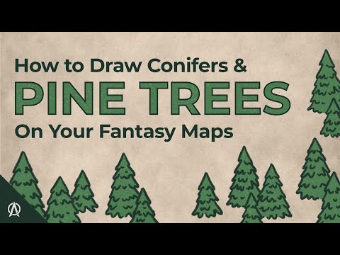 How to Draw Forests on Fantasy Maps - Pine & Conifer Trees