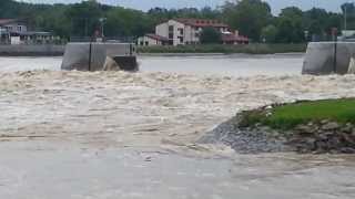 preview picture of video 'Alsace - Crue décennale du Rhin à hauteur de Breisach Am Rhein,  le 2 juin 2013  - 2'