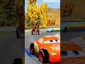 Scary Lightning McQueen Cars VS Strange Large Cars VS Dangerous Spike Bollard In BeamNG Drive
