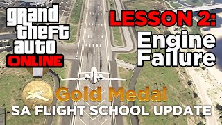 GTA 5: SA Flight School Engine Failure Gold Medal (GTAO Gameplay)