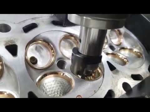 Berylium Seat valve job on Honda K20 with Rottler SG machine for Ferrea valves