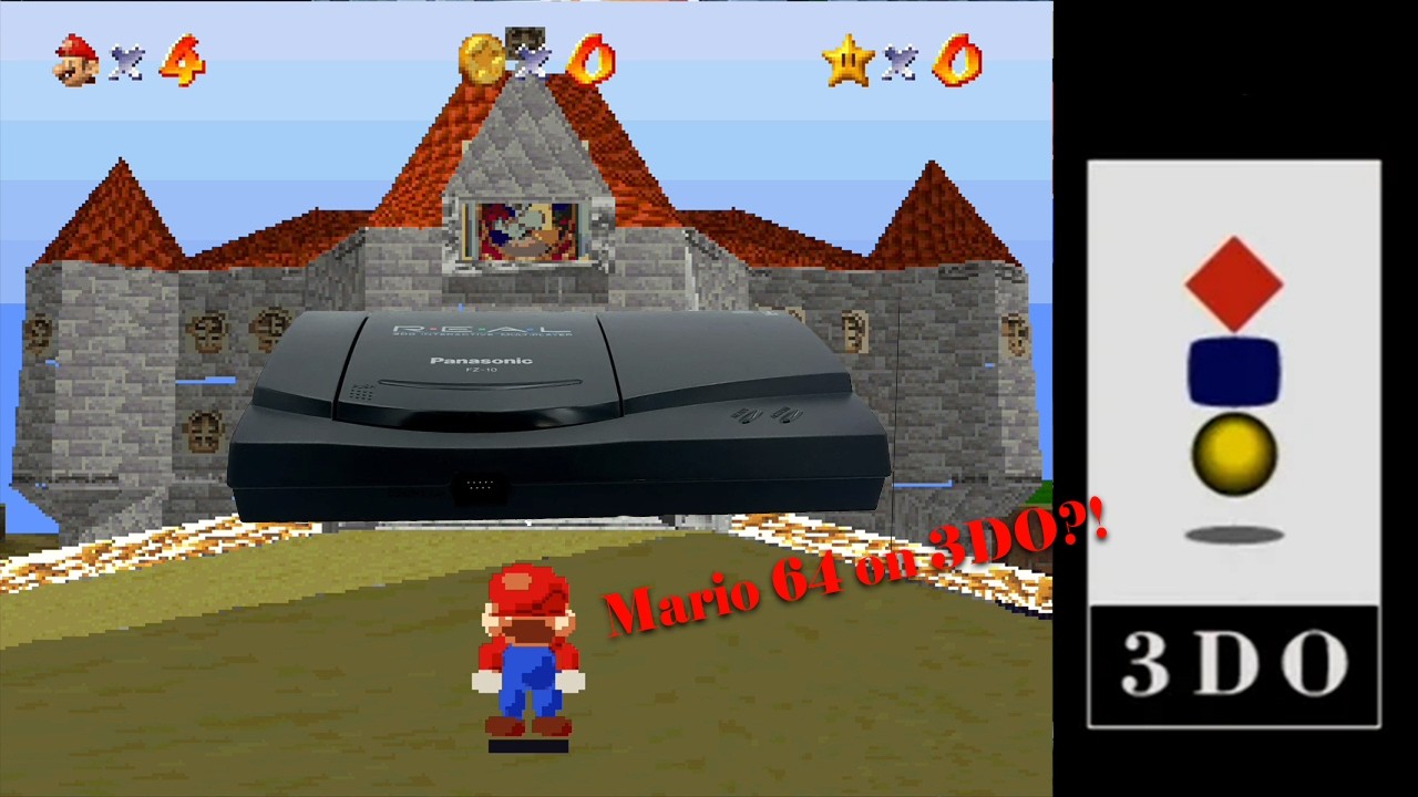 Mario 64 on 3DO - Is it possible? Demo gameplay on Panasonic FZ-10 - YouTube