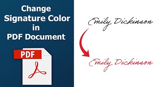 How to change signature color in pdf (fill and sign) using adobe acrobat pro dc