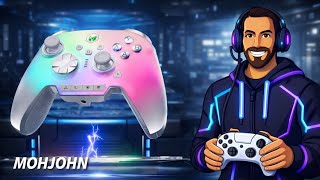 MOHJOHN Rainbow3 Full-Microswitch Elite Game Controller - 16 micro switch buttons, 14 RGB LED groups