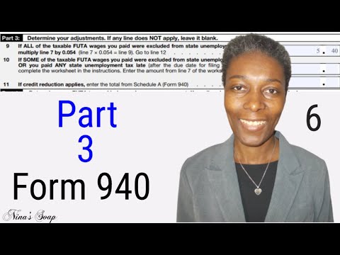 6 - Part 3 Line 9 to line 11 - How to Complete 2020 Form 940 FUTA Tax Return